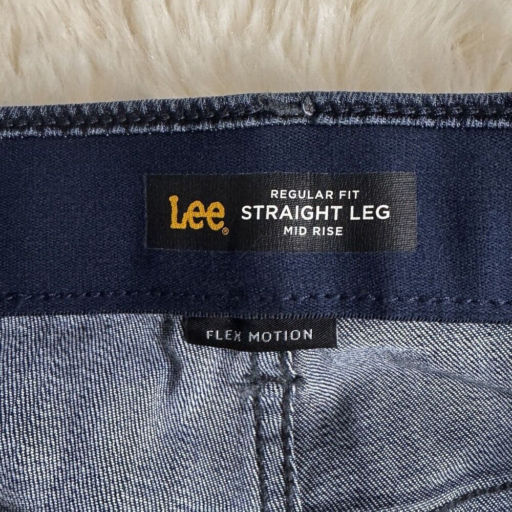 Lee Straight Leg Jeans Womens 12 Short Regular Fit Blue Denim Measures 32 x 28.5 - Picture 3 of 7